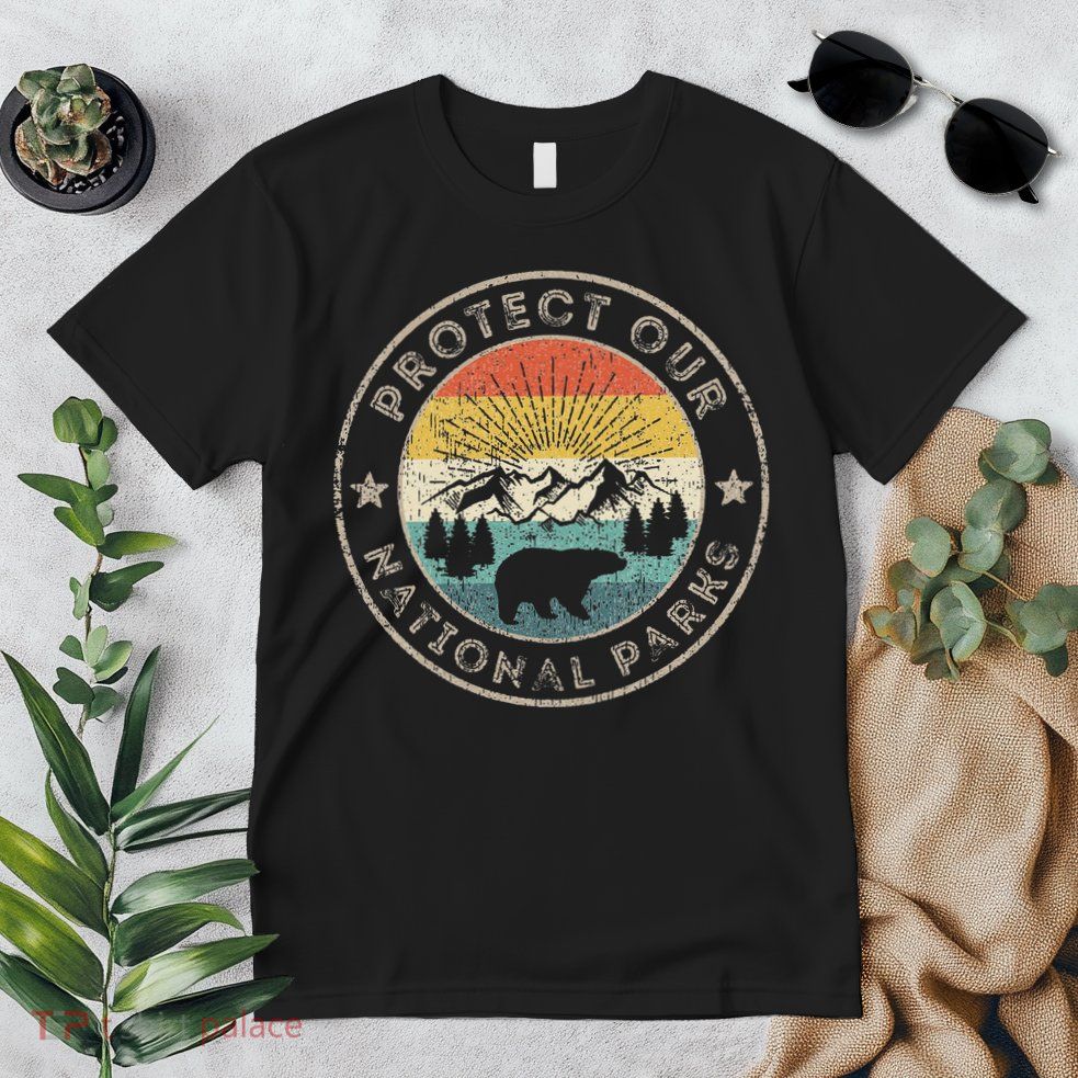 Protect Our National Parks Retro Hiking Premium T-Shirt