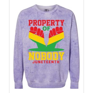 Property Of Nobody Junenth Black History Junenth Gift Colorblast Crewneck Sweatshirt