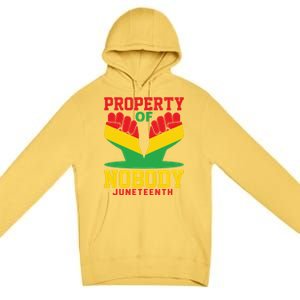 Property Of Nobody Junenth Black History Junenth Gift Premium Pullover Hoodie