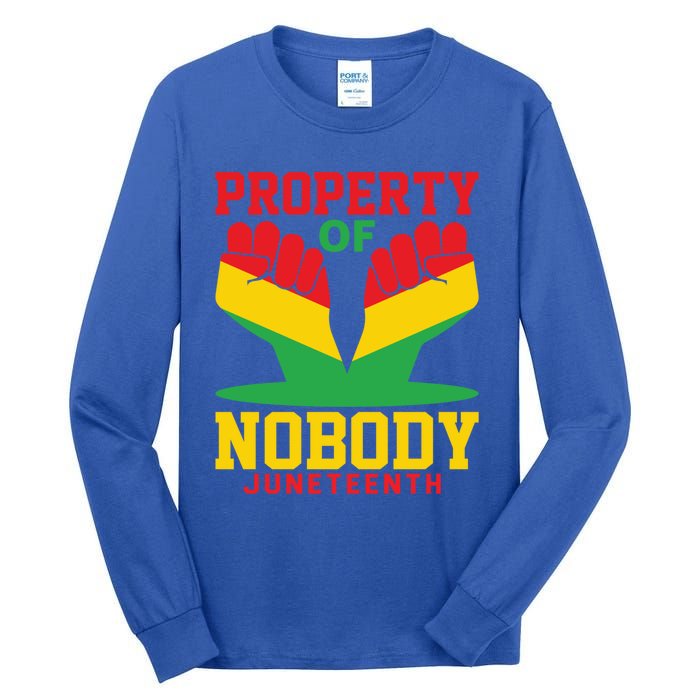 Property Of Nobody Junenth Black History Junenth Gift Tall Long Sleeve T-Shirt