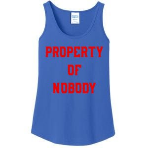 Property Of Nobody Crewneck Great Gift Feminist Af Ladies Essential Tank