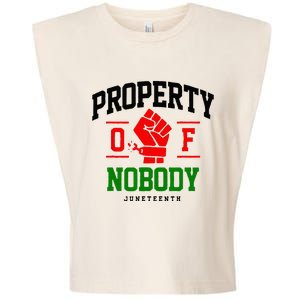 Property Of Nobody Juneteenth Black woman Gifts Garment-Dyed Women's Muscle Tee