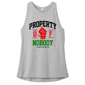 Property Of Nobody Juneteenth Black woman Gifts Ladies PosiCharge Tri-Blend Wicking Tank