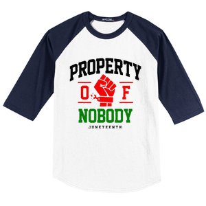 Property Of Nobody Juneteenth Black woman Gifts Baseball Sleeve Shirt