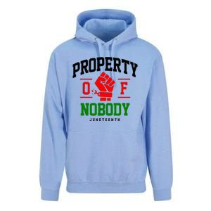 Property Of Nobody Juneteenth Black woman Gifts Unisex Surf Hoodie