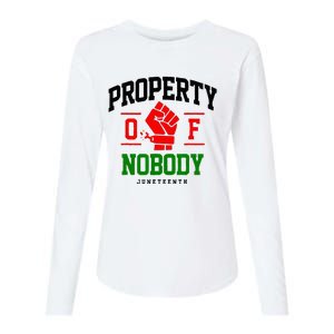 Property Of Nobody Juneteenth Black woman Gifts Womens Cotton Relaxed Long Sleeve T-Shirt