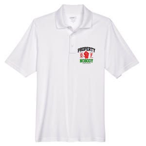 Property Of Nobody Juneteenth Black woman Gifts Men's Origin Performance Pique Polo