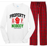 Property Of Nobody Juneteenth Black woman Gifts Long Sleeve Pajama Set