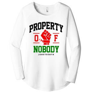 Property Of Nobody Juneteenth Black woman Gifts Women's Perfect Tri Tunic Long Sleeve Shirt