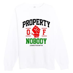 Property Of Nobody Juneteenth Black woman Gifts Premium Crewneck Sweatshirt