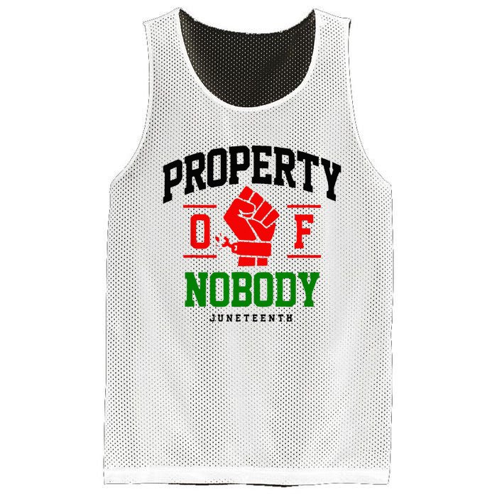 Property Of Nobody Juneteenth Black woman Gifts Mesh Reversible Basketball Jersey Tank