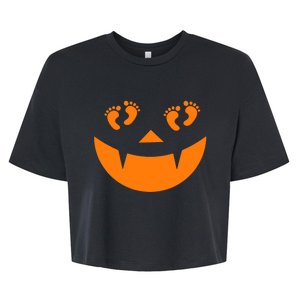 Pumpkin OB Nurse Delivery Labor Halloween Obstetrics GYN Bella+Canvas Jersey Crop Tee