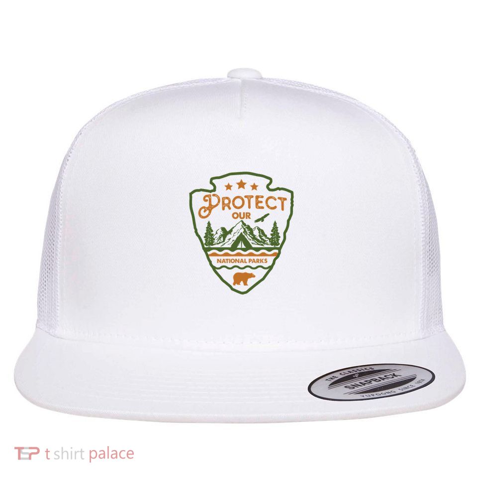 Protect Our National Parks Flat Bill Trucker Hat