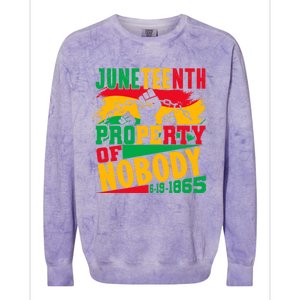 Property Of Nobody Junenth Black History 1865 Freedom Meaningful Gift Colorblast Crewneck Sweatshirt