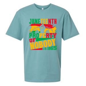 Property Of Nobody Junenth Black History 1865 Freedom Meaningful Gift Sueded Cloud Jersey T-Shirt