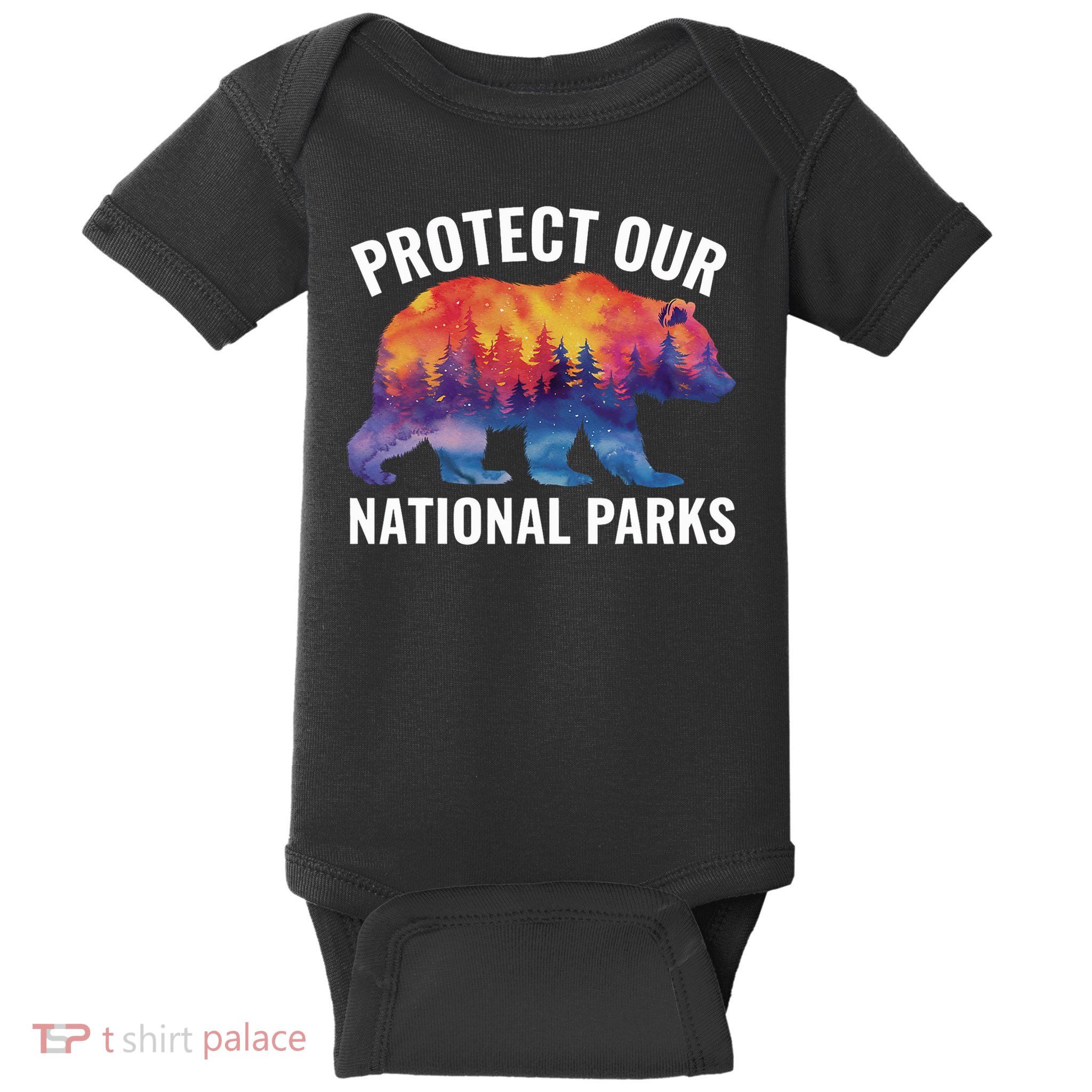Protect Our National Parks Smokey Resist Bear Forest Outdoor Baby Bodysuit