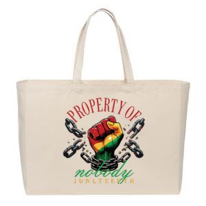 Property Of Nobody Juneteenth Juneteenth The Real Independence Cotton Canvas Jumbo Tote