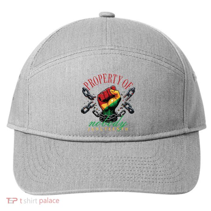 Property Of Nobody Juneteenth Juneteenth The Real Independence 7-Panel Snapback Hat