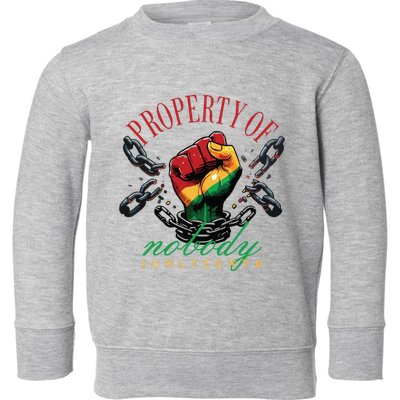 Property Of Nobody Juneteenth Juneteenth The Real Independence Toddler Sweatshirt
