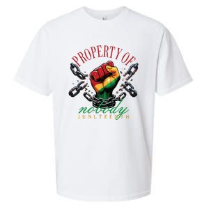 Property Of Nobody Juneteenth Juneteenth The Real Independence Sueded Cloud Jersey T-Shirt