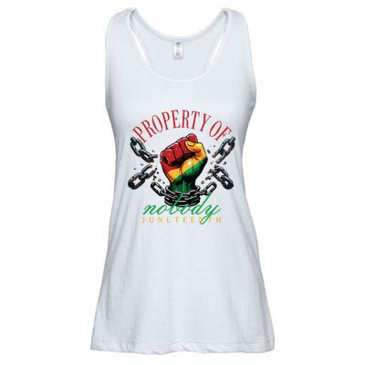 Property Of Nobody Juneteenth Juneteenth The Real Independence Ladies Essential Flowy Tank