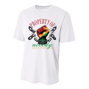 Property Of Nobody Juneteenth Juneteenth The Real Independence Performance Sprint T-Shirt