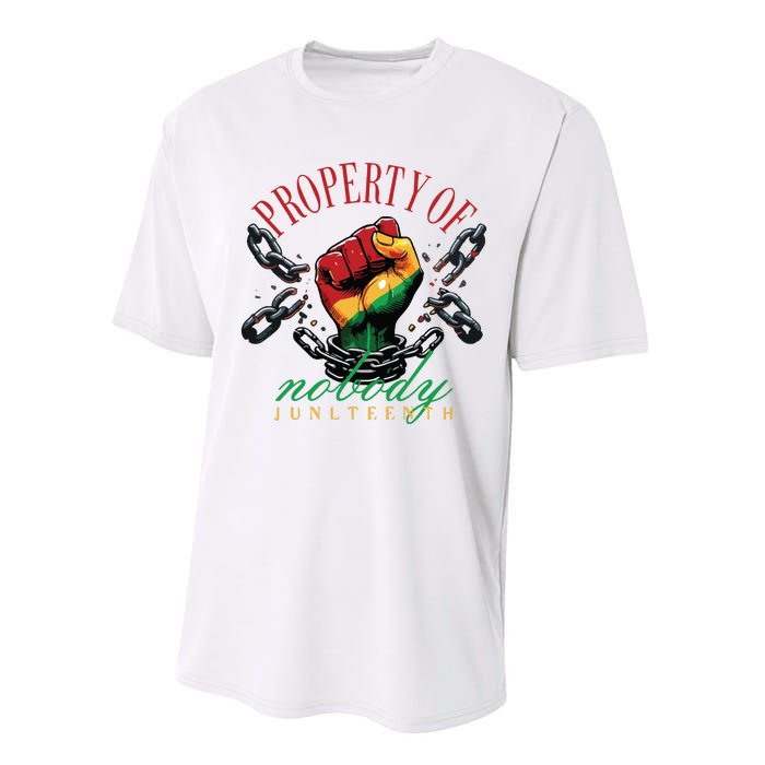 Property Of Nobody Juneteenth Juneteenth The Real Independence Performance Sprint T-Shirt