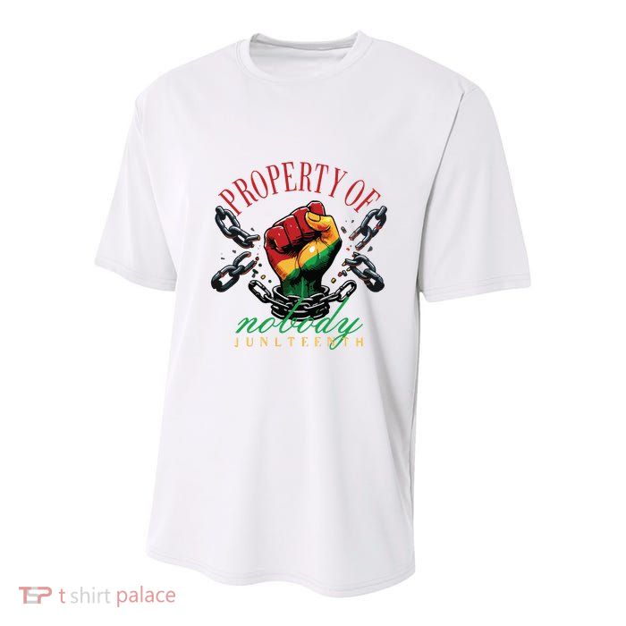 Property Of Nobody Juneteenth Juneteenth The Real Independence Youth Performance Sprint T-Shirt