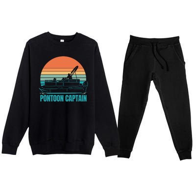 Pontoon Captain Premium Crewneck Sweatsuit Set