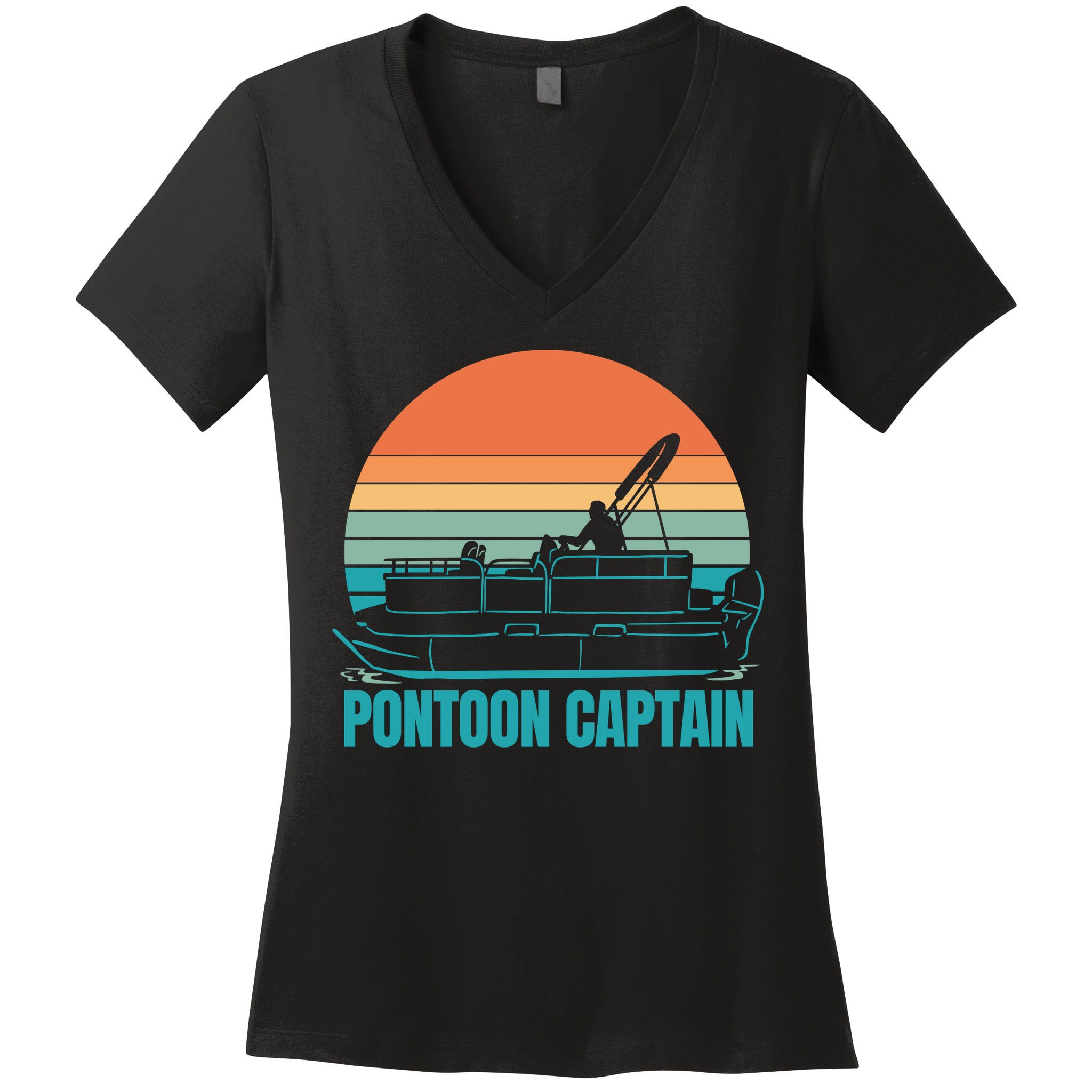 Pontoon Captain Women's V-Neck T-Shirt