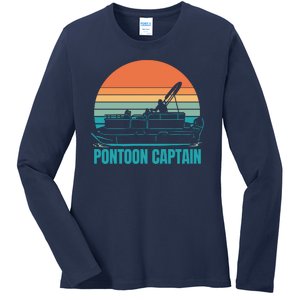 Pontoon Captain Ladies Long Sleeve Shirt