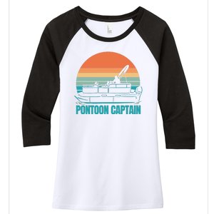 Pontoon Captain Women's Tri-Blend 3/4-Sleeve Raglan Shirt