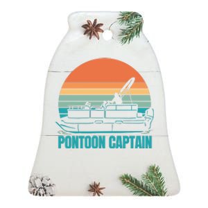 Pontoon Captain Ceramic Bell Ornament