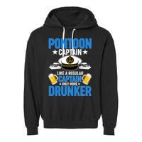 Pontoon Captain Like A Regular Captain Only More Drunker Beer Garment-Dyed Fleece Hoodie