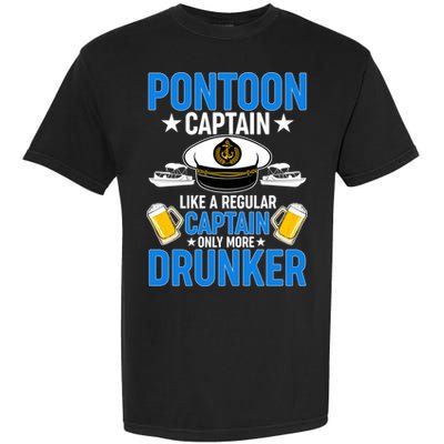 Pontoon Captain Like A Regular Captain Only More Drunker Beer Garment-Dyed Heavyweight T-Shirt