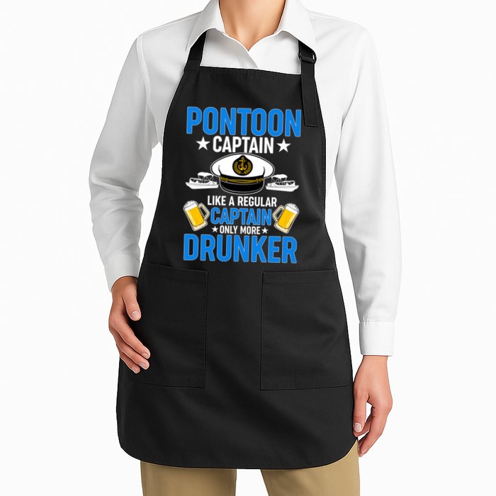 Pontoon Captain Like A Regular Captain Only More Drunker Beer Apron
