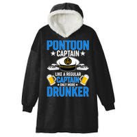 Pontoon Captain Like A Regular Captain Only More Drunker Beer Hooded Wearable Blanket