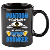 Pontoon Captain Like A Regular Captain Only More Drunker Beer 11oz C Handle Ceramic Mug