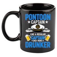 Pontoon Captain Like A Regular Captain Only More Drunker Beer 11oz C Handle Ceramic Mug