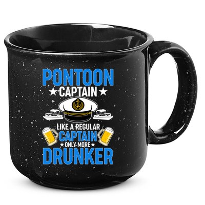 Pontoon Captain Like A Regular Captain Only More Drunker Beer 15oz Campfire Ceramic Mug