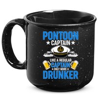 Pontoon Captain Like A Regular Captain Only More Drunker Beer 15oz Campfire Ceramic Mug