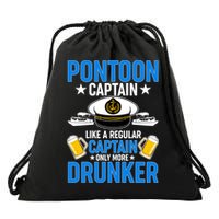 Pontoon Captain Like A Regular Captain Only More Drunker Beer Drawstring Bag