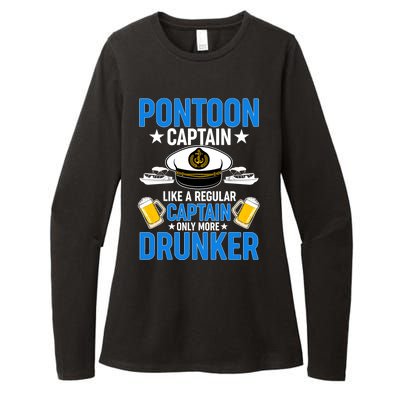 Pontoon Captain Like A Regular Captain Only More Drunker Beer Womens CVC Long Sleeve Shirt