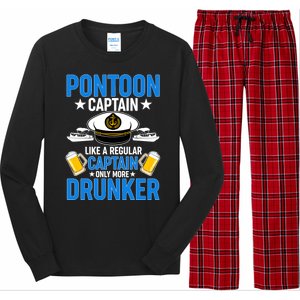 Pontoon Captain Like A Regular Captain Only More Drunker Beer Long Sleeve Pajama Set