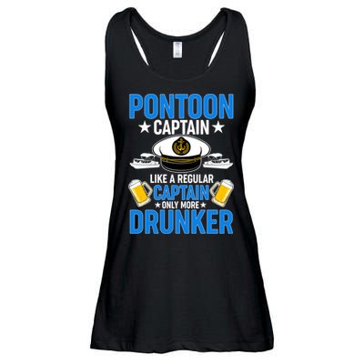Pontoon Captain Like A Regular Captain Only More Drunker Beer Ladies Essential Flowy Tank