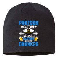 Pontoon Captain Like A Regular Captain Only More Drunker Beer Sustainable Beanie