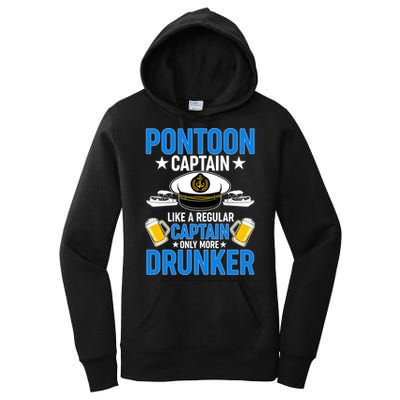 Pontoon Captain Like A Regular Captain Only More Drunker Beer Women's Pullover Hoodie