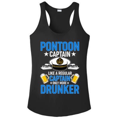 Pontoon Captain Like A Regular Captain Only More Drunker Beer Ladies PosiCharge Competitor Racerback Tank