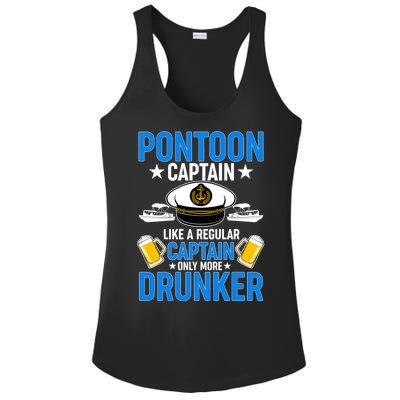 Pontoon Captain Like A Regular Captain Only More Drunker Beer Ladies PosiCharge Competitor Racerback Tank