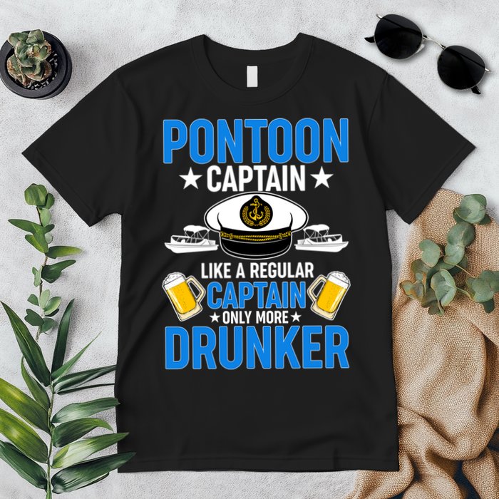 Pontoon Captain Like A Regular Captain Only More Drunker Beer Premium T-Shirt